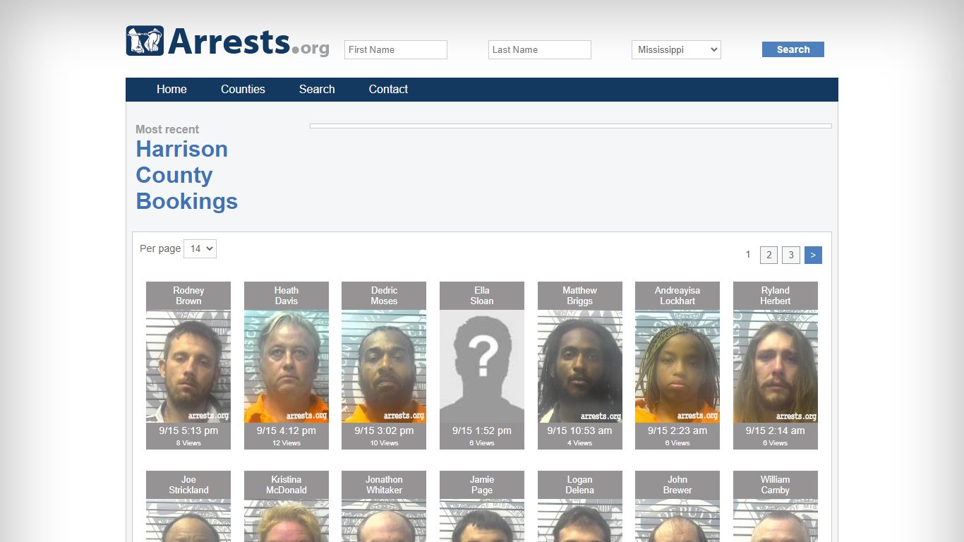 Harrison County Arrests and Inmate Search