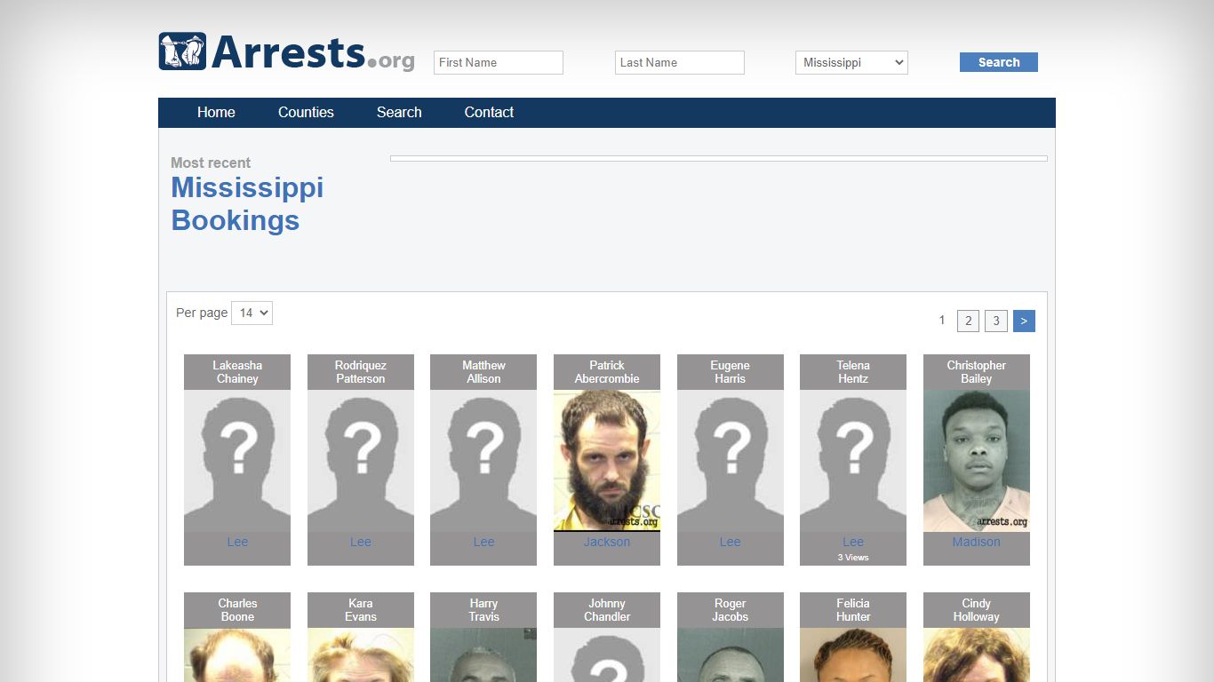 Mississippi Arrests and Inmate Search